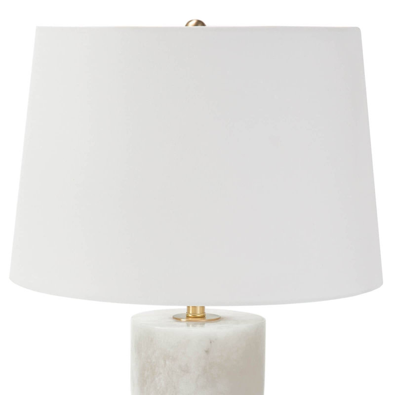 Joan Alabaster Table Lamp, 25" H x 15" W x 15" D