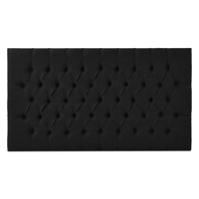 Breland Upholstered Headboard, Single (3'), Linoso Black