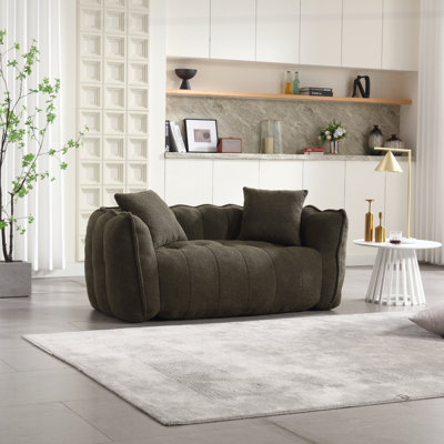 Fauteuil à billes doux avec noyau en mousse haute résilience pour deux, parfait pour la détente et le divertissement
