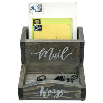2-Slot Wood Desk Organizer