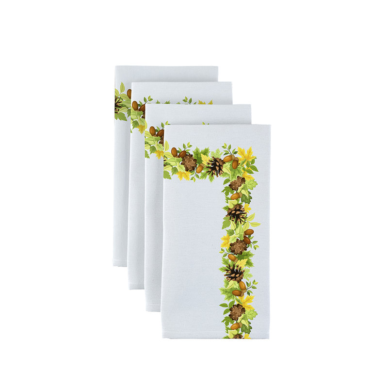 Polyester Floral Square Napkin