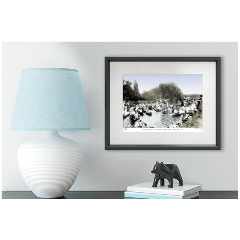 East Molesey, Coming Over The Rollers 1896 by Francis Frith - Single Picture Frame Print, 40cm H x 50cm W x 2.3cm D