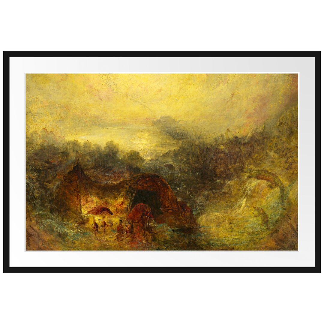 Gerahmter Kunstdruck The Evening of the Deluge von William Turner