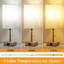 Ensemble de 2 lampes de table pour la chambre à coucher, à intensité variable 3 couleurs 15 po, avec chaînette et prises de courant, 2 ampoules incluses-117987418-117987410