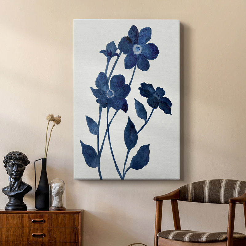 Indigo Bloom II - galerie sur mesure, H 18 po x l 12 po