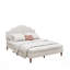 Structure de lit avec tête de lit réglable, rembourrage en tissu de lin, style simple et moderne, aucun sommier requis, assemblage facile-1105095094