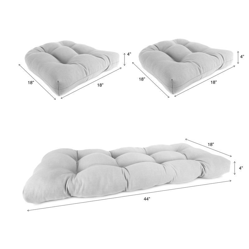 Ensemble de coussins d'extérieur en osier pour banc et 2 sièges