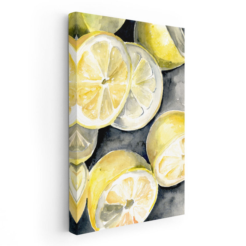 «Lemon Slices II», reproduction d'art sur toile, H 36 po x l 24 po