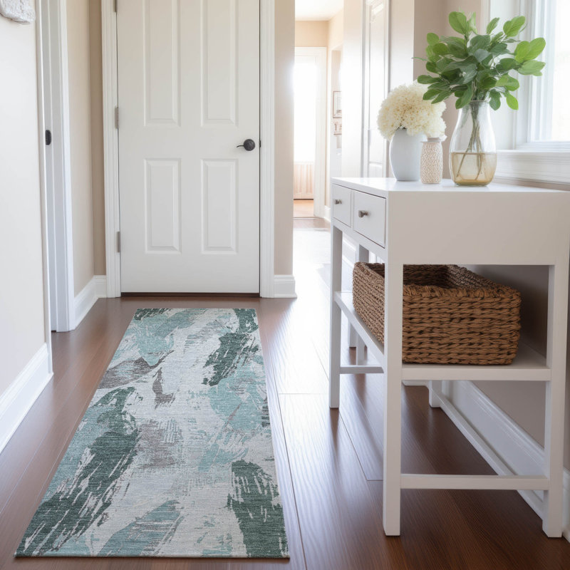Premium Machine Washable Harjo AMF1596 Modern Rug, Runner 2'3" x 7'6"