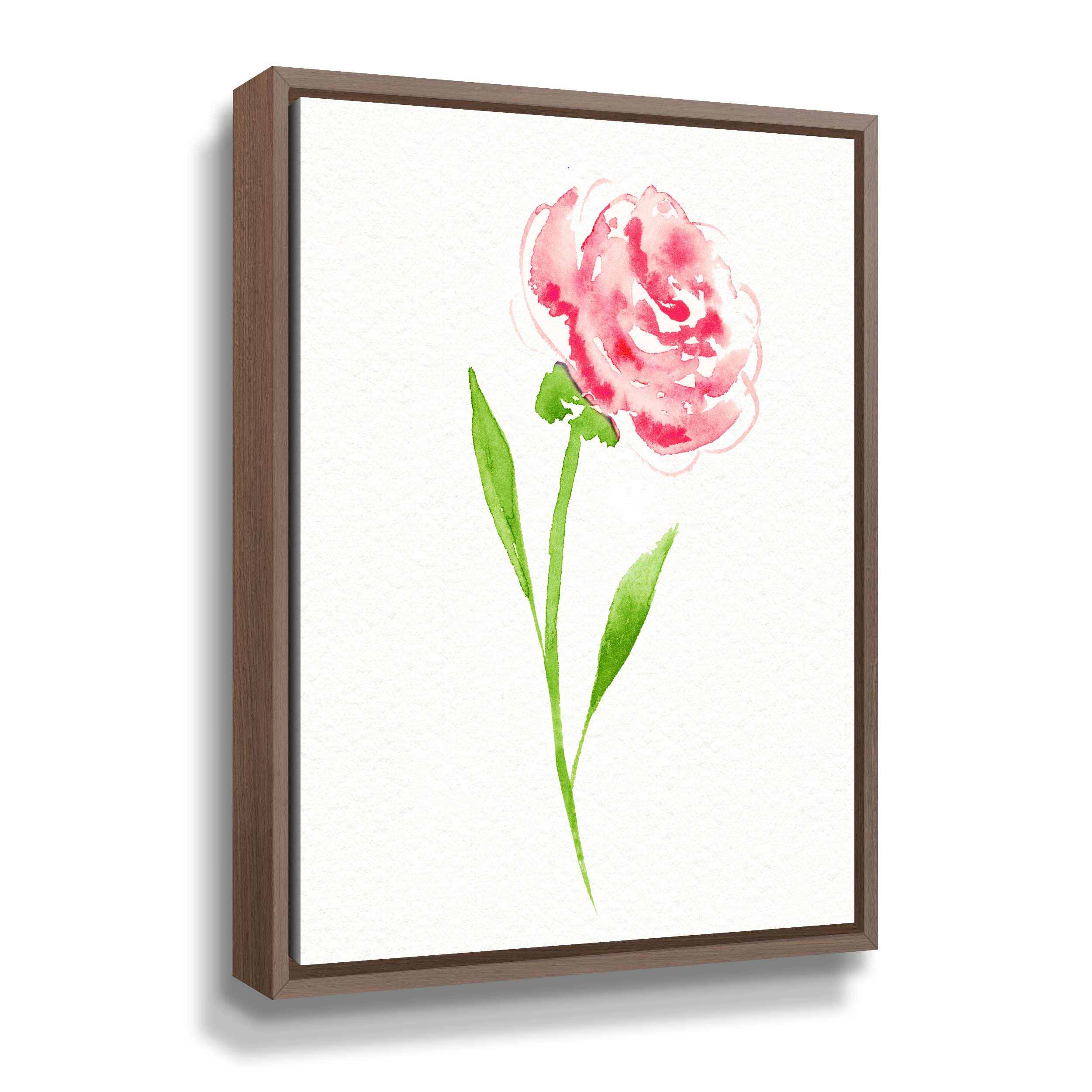 Wall Art Print, Pink flowers, watercolor painting