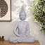 Sculpture de jardin en forme de Bouddha gris en oxyde de magnésium