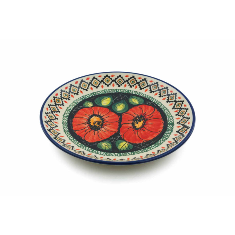 Assiette d’apéritif de poterie polonaise 8 po