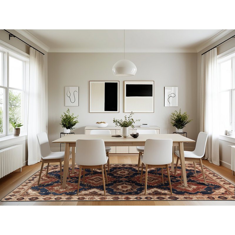 Machine Washable Persian Brown Area Rug, Rectangle 7' x 10'