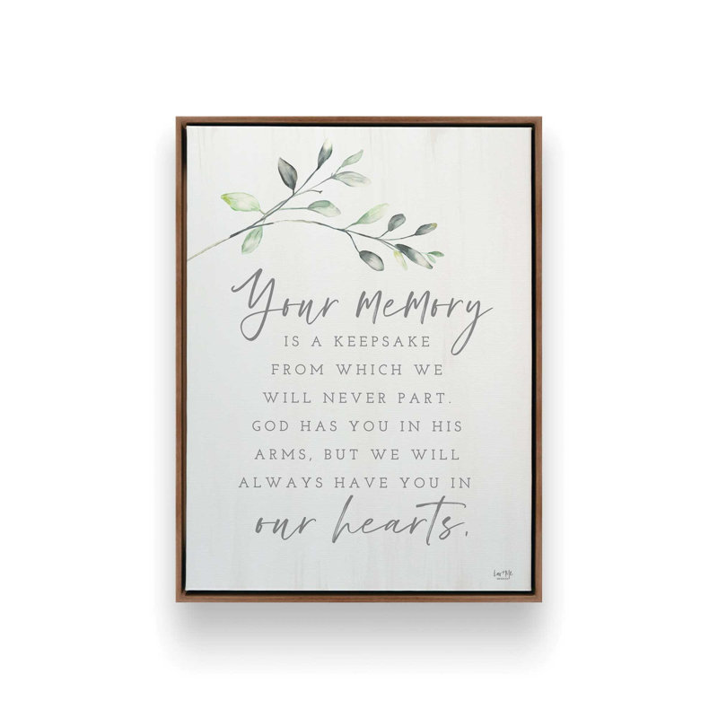 «Your Memory» par Lux + Me Designs, reproduction d'art, L 30 x H 40, Toile avec cadre, Brun