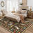 Area Rugs Modern Non-Slip Washable Rug Mark Resistant,Floral Farmhouse Carpet,Non-Shedding for Living Room Bedroom-902021329-902021330