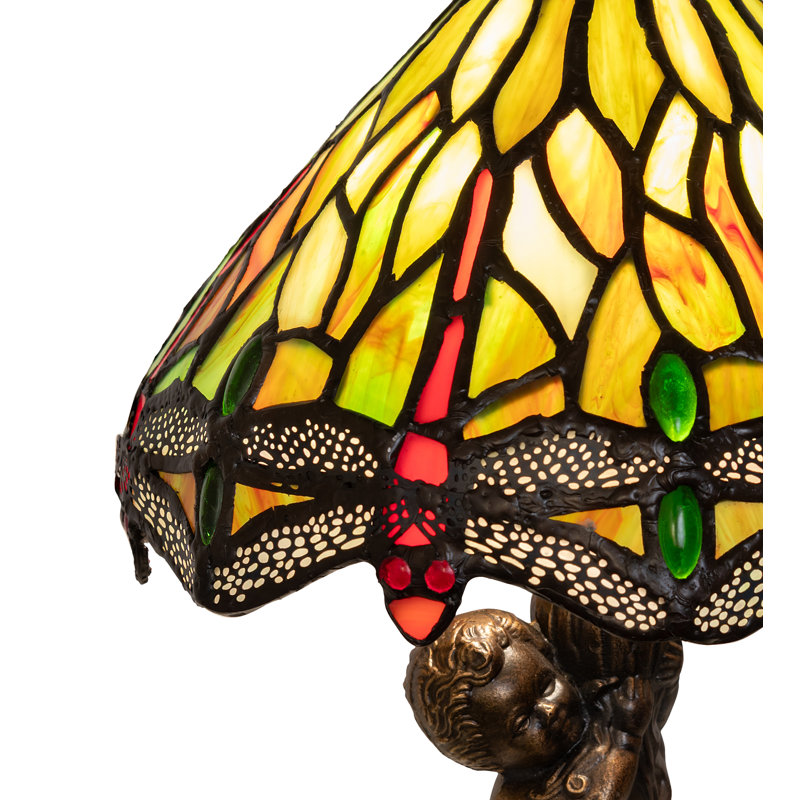 Lampe d'appoint 12 po, Beige / vert / blanc / rouge / ambre