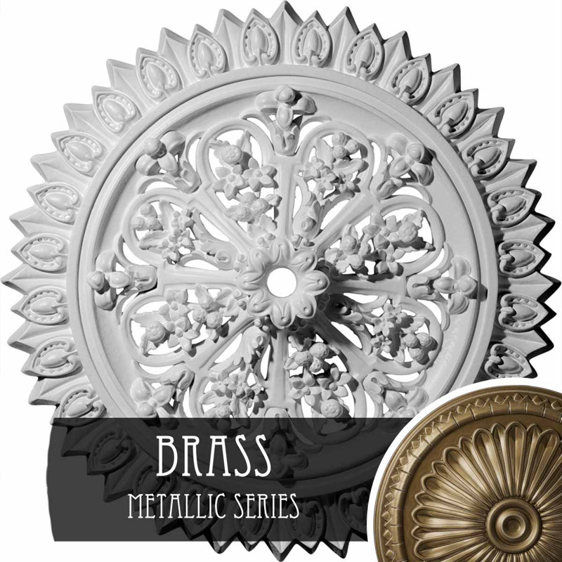 Médaillon de plafond Endurathane Lariah, 24 3/4 po de diamètre extérieur 1 3/8 po x P 3 1/4 po (convient aux auvents jusqu'à 1 3/8 po)