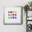 «Love Love Love», art textuel sur toile-588528969-588528971
