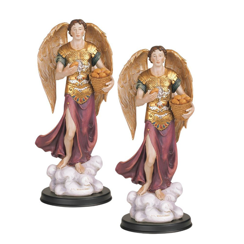 "Ensemble de 2 pièces" ICE ARMOUR 12 "H Archangel Barachiel Statue Chef des Anges Gardiens