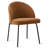 Modern Upholstered Dining Chairs, Curved Back Fabric Side Chairs With Padded Seat & Metal Legs-1668627194
