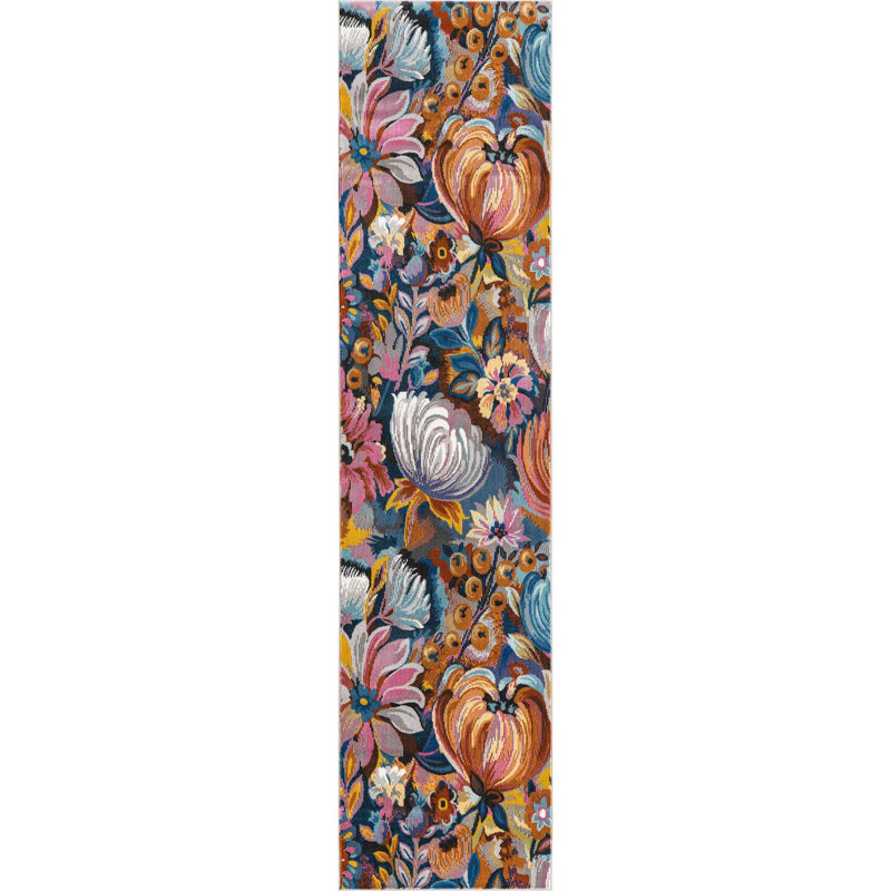Clydine Floral Indoor Rug, Runner 2' x 8'