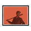 Baseball Player In Orange Print