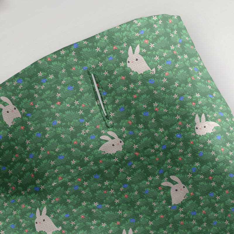 Rideau simple pour lapin lapin, Bleu / Rose