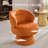 32.3" W Boucle Fabric Swivel Barrel Chair, Stain-Resistant Upholstered Accent Chair with 360° Rotation-1897968959-1907442747