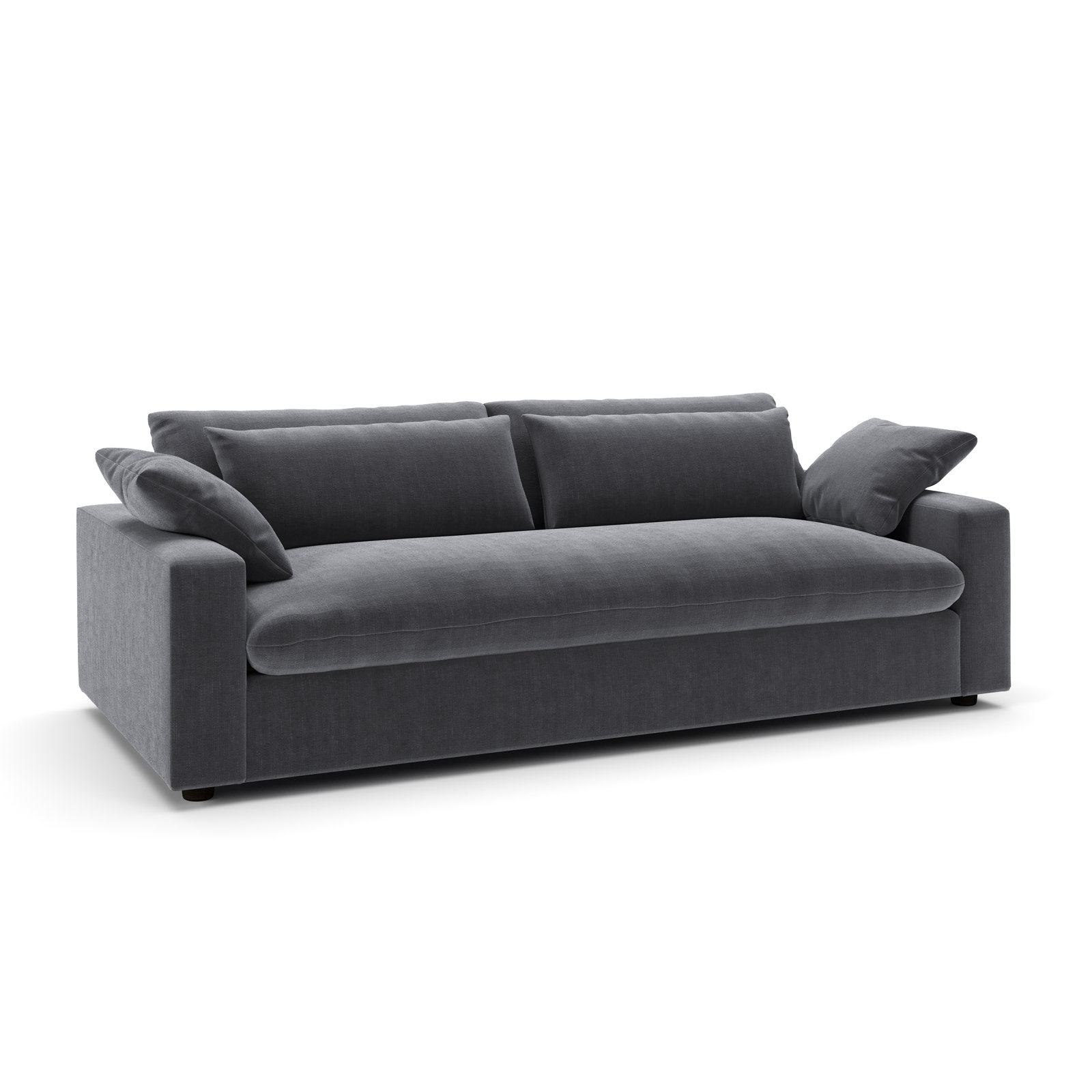 Remy 90'' Upholstered Sofa, Andrew Slate