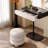27.56"Minimalist White Compact Solid Wood Vanity Table