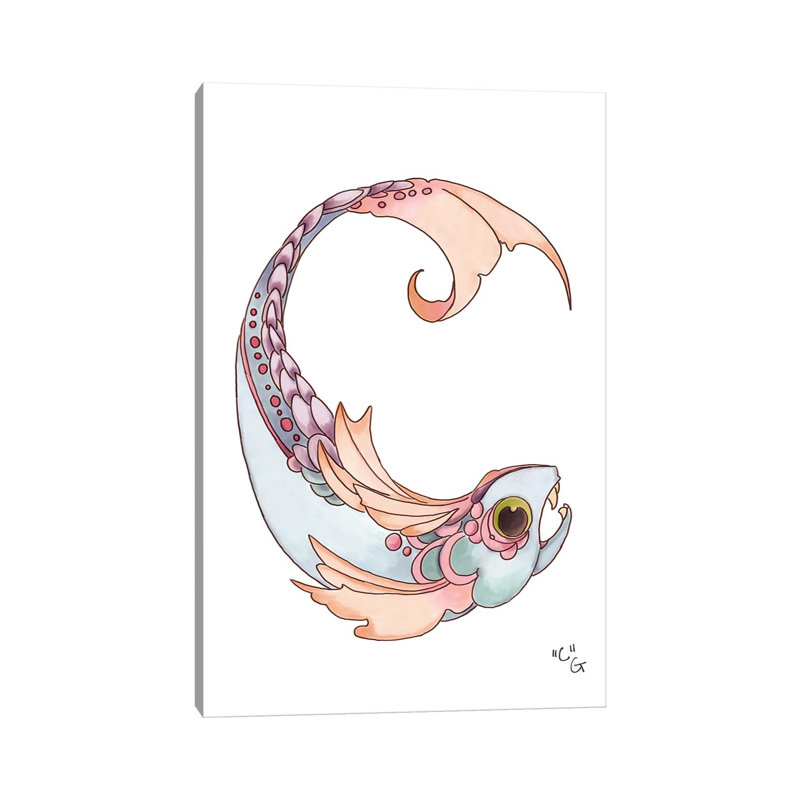 Monster Letter C 1 Piece Wrapped Canvas Wall Art, 101.6 cm H x 66.04 cm W x 1.91 cm D