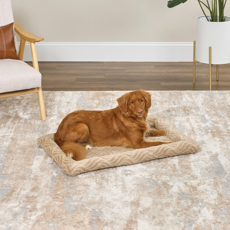 Lit pour animaux Midwest Homes For Pet, Brun clair, Moyen (l 35,24 po x P 22,33 po x H 2,88 po)