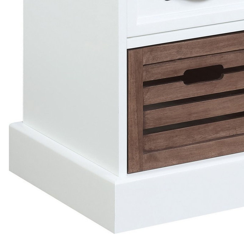 Banc de rangement en bois pour tiroir Almanza, Brun