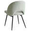 Onaga 46cm H Polyester Upholstered Metal Upholstered Back Side Chair in Green