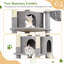 76" Cat Tree For Large Cats, Multi-cat Tower With2 Condos, 3 Hammocks, 6 Sisal Posts, Scratching Board,velvet Playground Suits Cat Tree Small Spaces, Easy Install-667921801