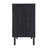 Armoire d'appoint en bois massif à 2 portes Sango Merk avec rainures verticales et pieds en bois acrylique-60019558