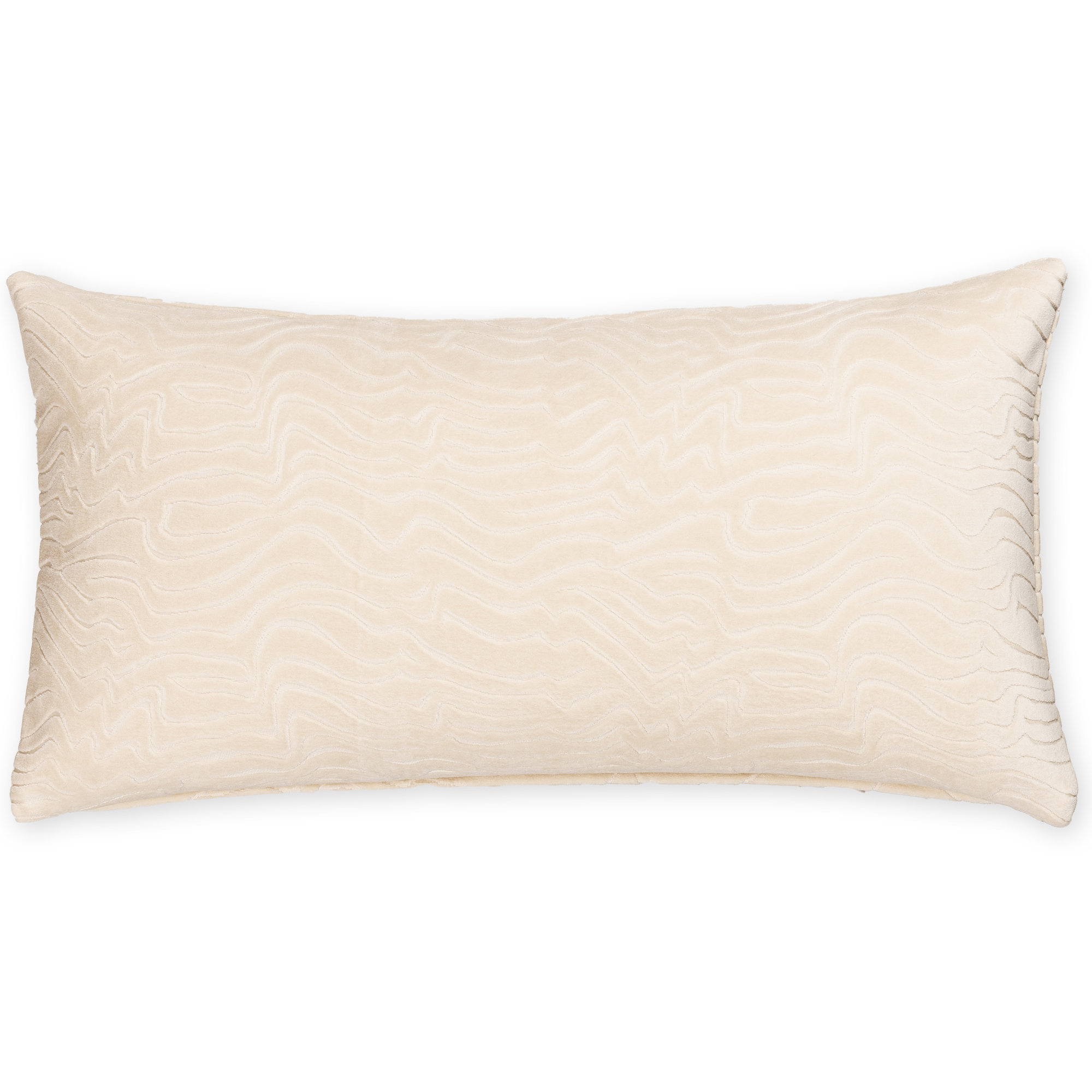 Prudence Cream 20" x 20" Throw Pillow, Khaki Abstract, Rectangle 12"H x 21"W, Polyester