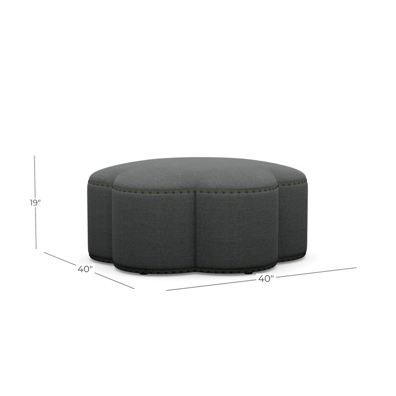 Kate 40" Ottoman, Grande 120931, Antique Brass