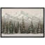 «Snowy Mountain Range and Pine Forest Winter Scene», reproduction d'art sur toile encadrée dans la chambre principale-706979517-706979514