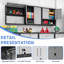 Armoire de rangement murale en métal avec tablette ajustable et porte-outils durable 29,5 po Mak Peace-713015441