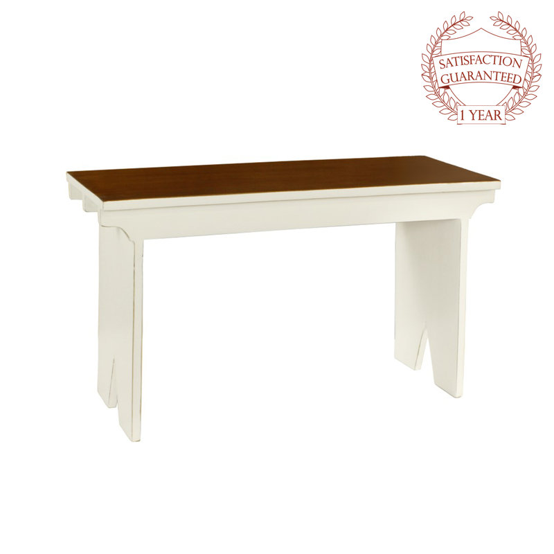 Banc en bois Nellie, Blanc
