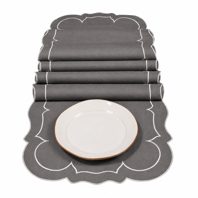 Linho Table Runner - Dark Natural, Gray
