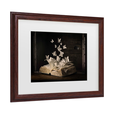 Framed Wall Art - Heather Bonadio ‘LepidopterologyFramed Art’ Wall Decor with Matted Frame - Living Room, Kitchen, and Bathroom Art - 16x20