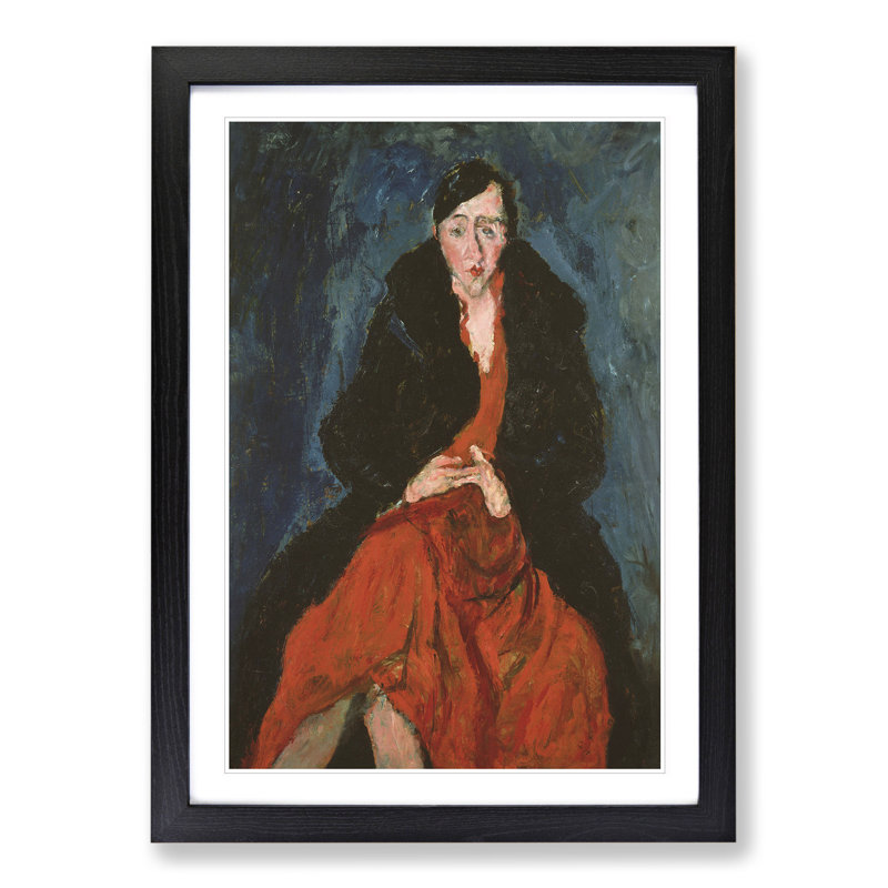 Portrait of Madeleine Castaing by Chaim Soutine - Framed Print, 36cm H x 27cm W x 2cm D, Black Framed