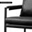 26" Industrial Faux Leather Accent Chair with Metal Frame-1223543223