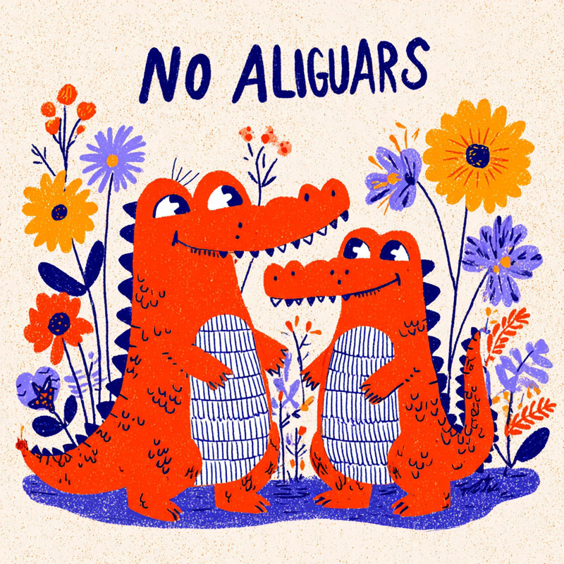 No Aliguars - Art ludique sur toile tendue