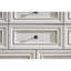 Commode 10 tiroirs pour chambre à coucher avec base en bois et garniture montante, commode rustique en bois, commode de rangement