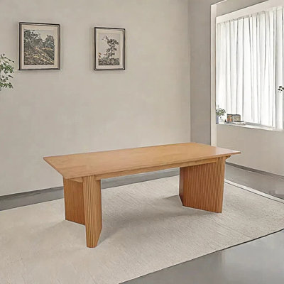 Table de salle à manger italienne en bois massif minimaliste italien
