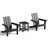 Two-person Adirondack Chair And Table Combination-1678711113