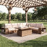 Windsor 9-Piece Aluminum All-Weather Wicker Modular Sofa Set With Olefin Cushion
